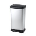 Curver Decobin Prullenbak - 50l - Pedaalemmer - Kunststof - Metallic look