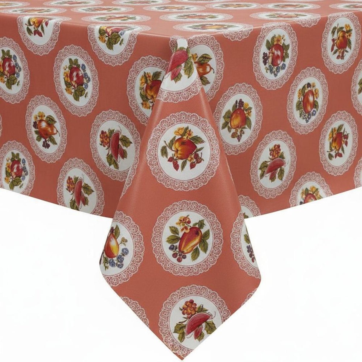 Protecttable - Mexicaans Tafelzeil Carpetas Zalmroze 120x320cm - Tafelkleed Afwasbaar - Kunststof