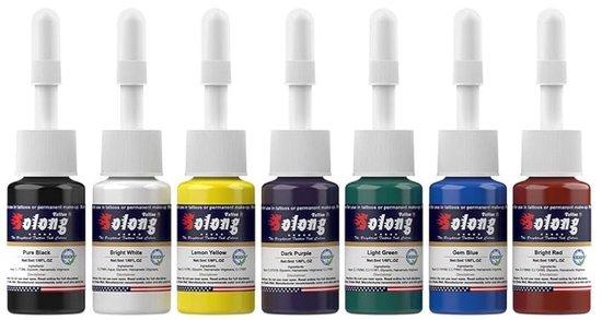 Tattoo Inkt Set – 7x 5ml Kleuren – Vegan & REACH Compliant – Voor Beginners & Tattoo...