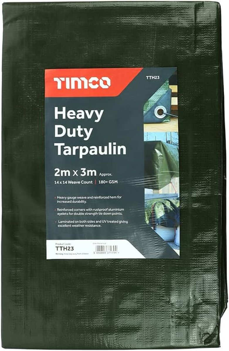 Heavy Duty Dekzeil 2x3m Groen - Onderhoudsarm en Weerbestendig