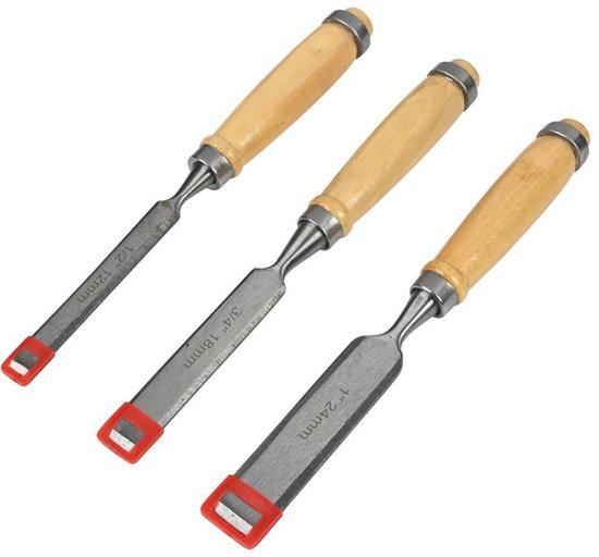 Benson Houtbeitel set - 3-delig - stevige houten greep