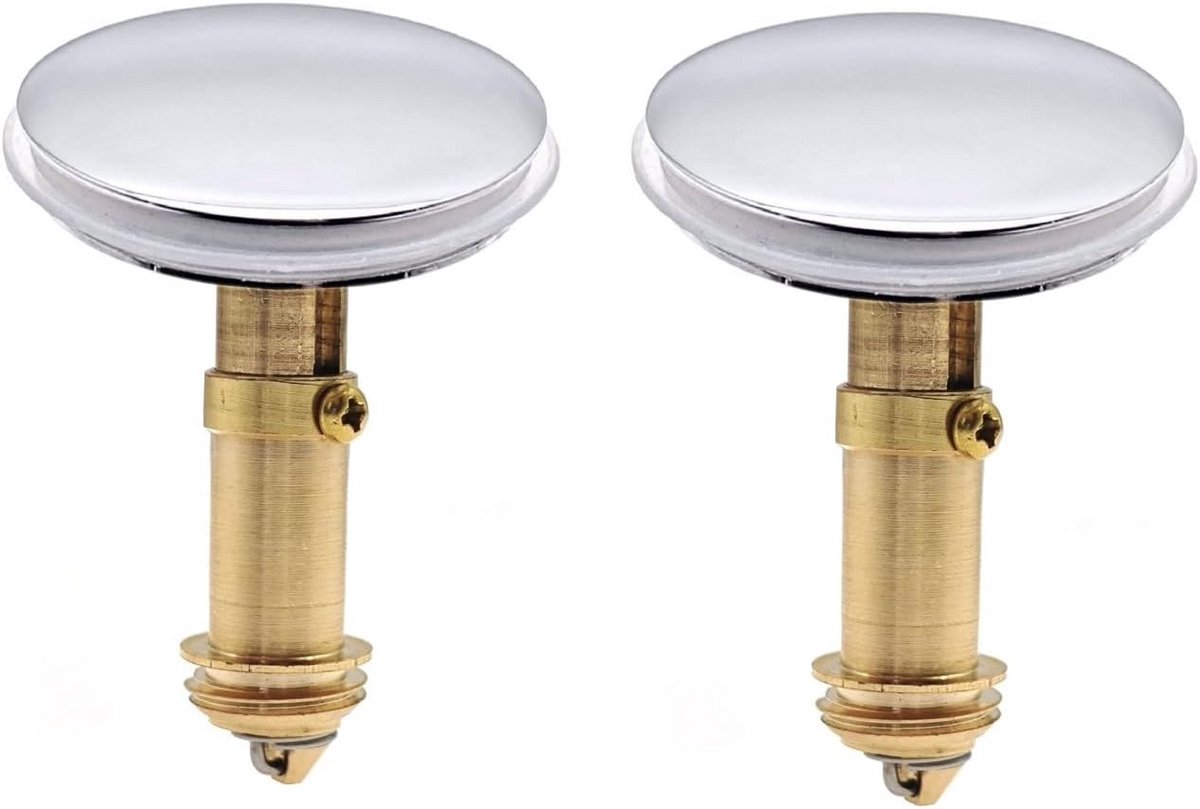2 Stuks 38mm Pop-up Wastafel Stopper - Klik Klak Afvoer Stopper voor Badkamer en Keuken