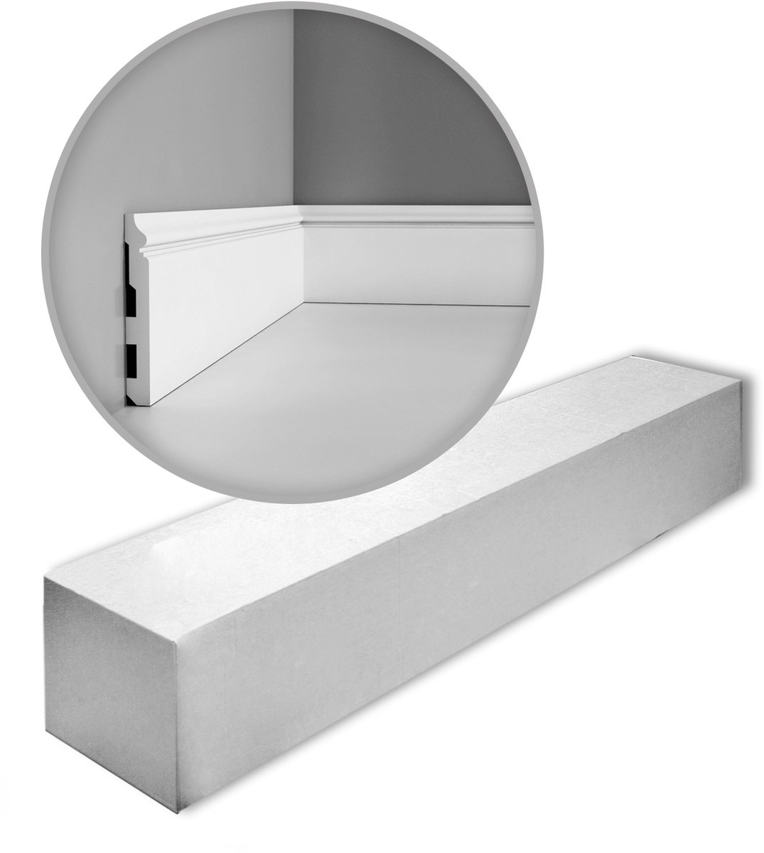 1 doos 12 mulitifunctionele stootvaste Plinten Origineel Orac Decor SX118 LUXXUS oerdegelijk kabelduct lijstwerk kabelkanalen 24 m
