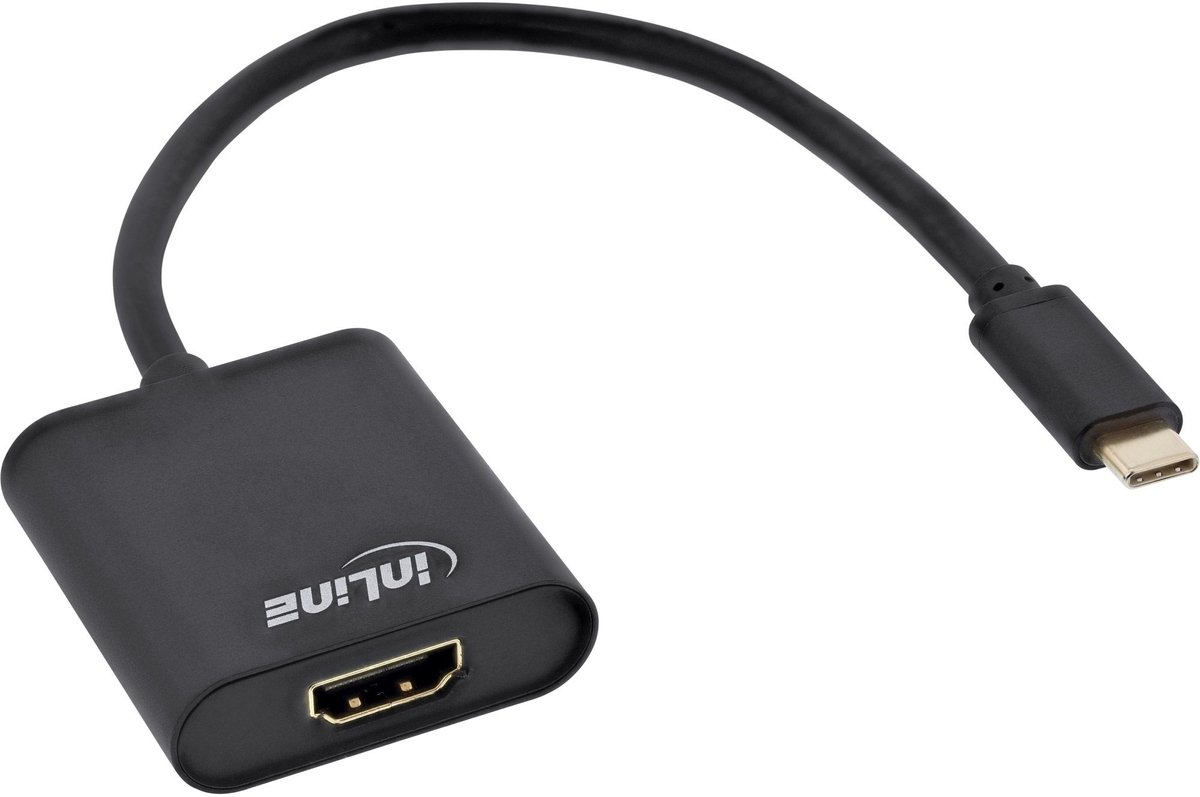 InLine USB-C - HDMI 4K 60Hz adapter | zwart | 0,20 meter