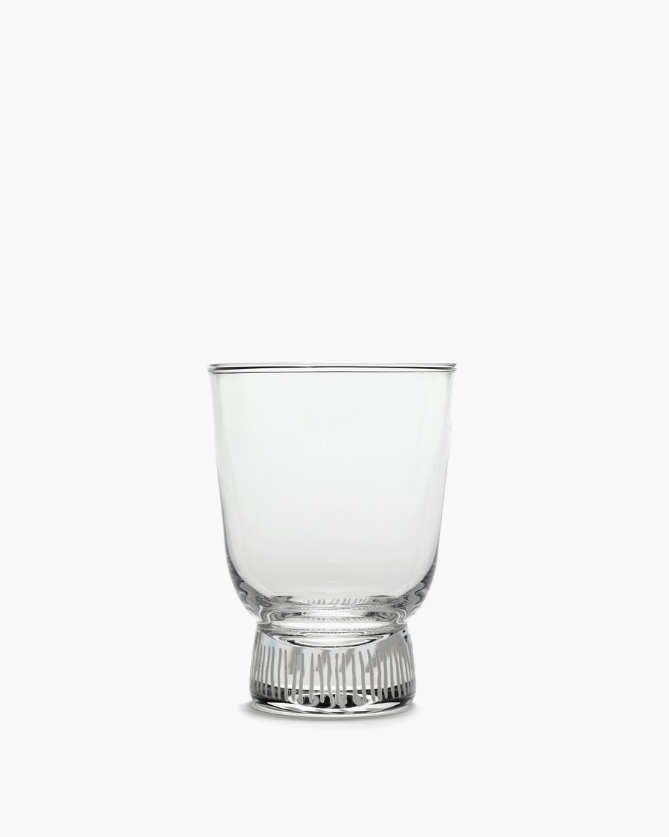 Serax Ottolenghi Feast drinkglazen 33 cl 4-pack Stripes sandblasted