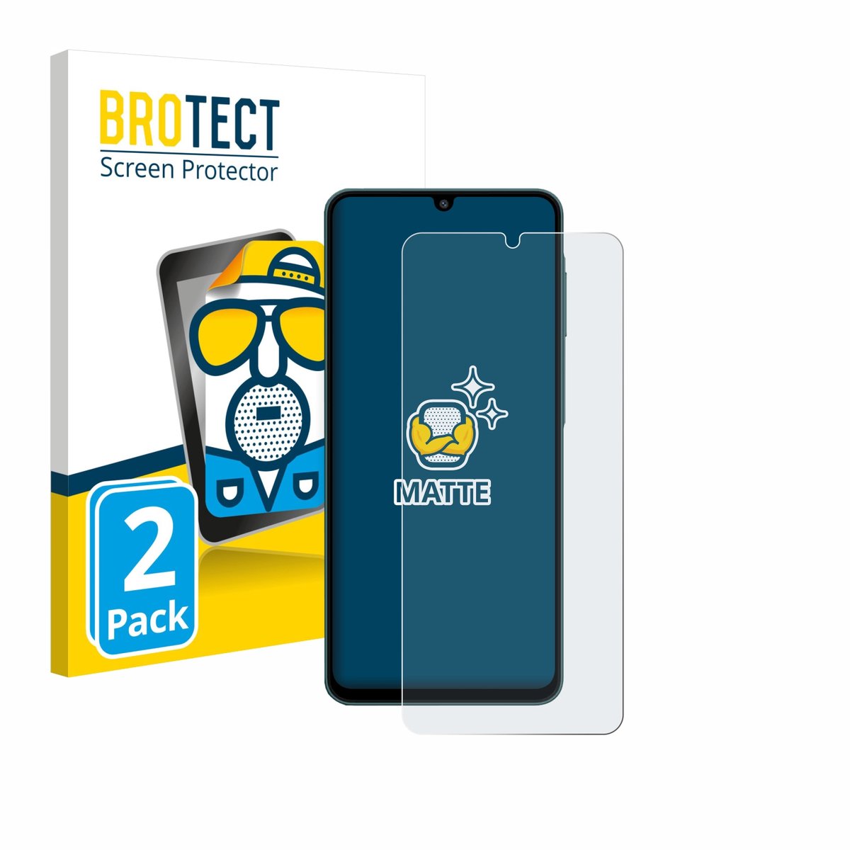BROTECT - Screenprotector voor Samsung Galaxy F07 - Folie Beschermfolie matte 2 Stuks