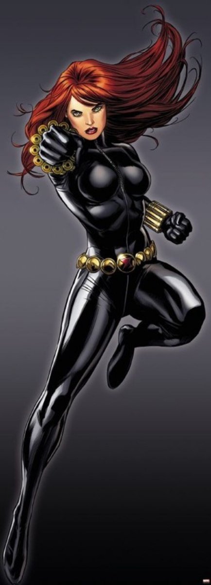 Fotobehang - Marvel - Black Widow - Superhelden - Avengers - Zwart - Kinderkamer - Papierbehang 0,73 x 2,02 M