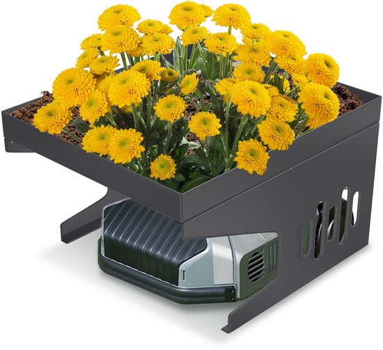 Robotmaaier Garage Metaal UV-bestendig Waterdicht Stofdicht 70x60x42,5 cm – Geschikt voor meeste robotmaaiers