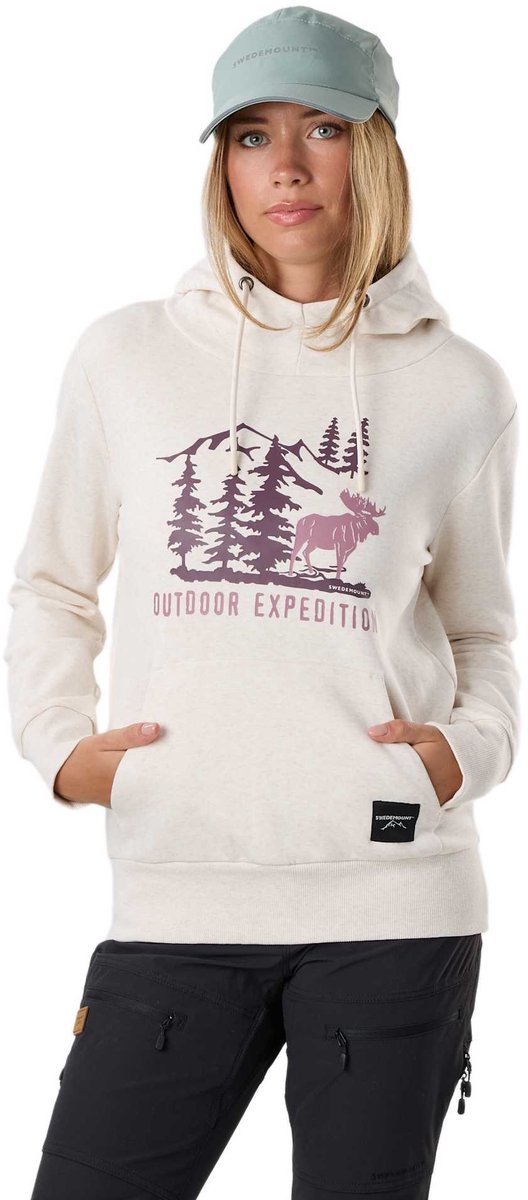 Swedemount Forest Hood Hoodie – Dames trui – Beige Melange Elk