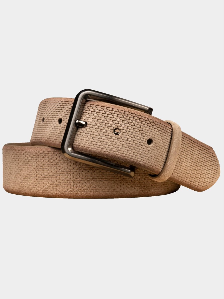 6Road Riem Beige Ceintuur 4cm suede print 454545/72