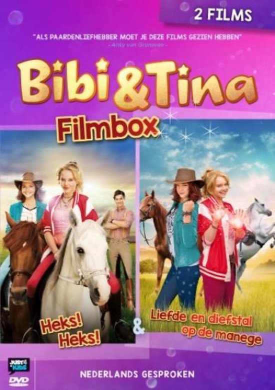 Coffret DVD Bibi & Tina. Le film "Heks! Heks!" et "Liefde en Diefstal op de Manege", doublé en néerlandais.