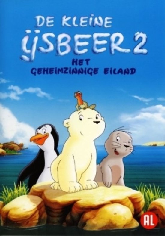 Le petit ours polaire 2 : L'île mystérieuse avec un pingouin et un phoque sur des rochers près de la mer.