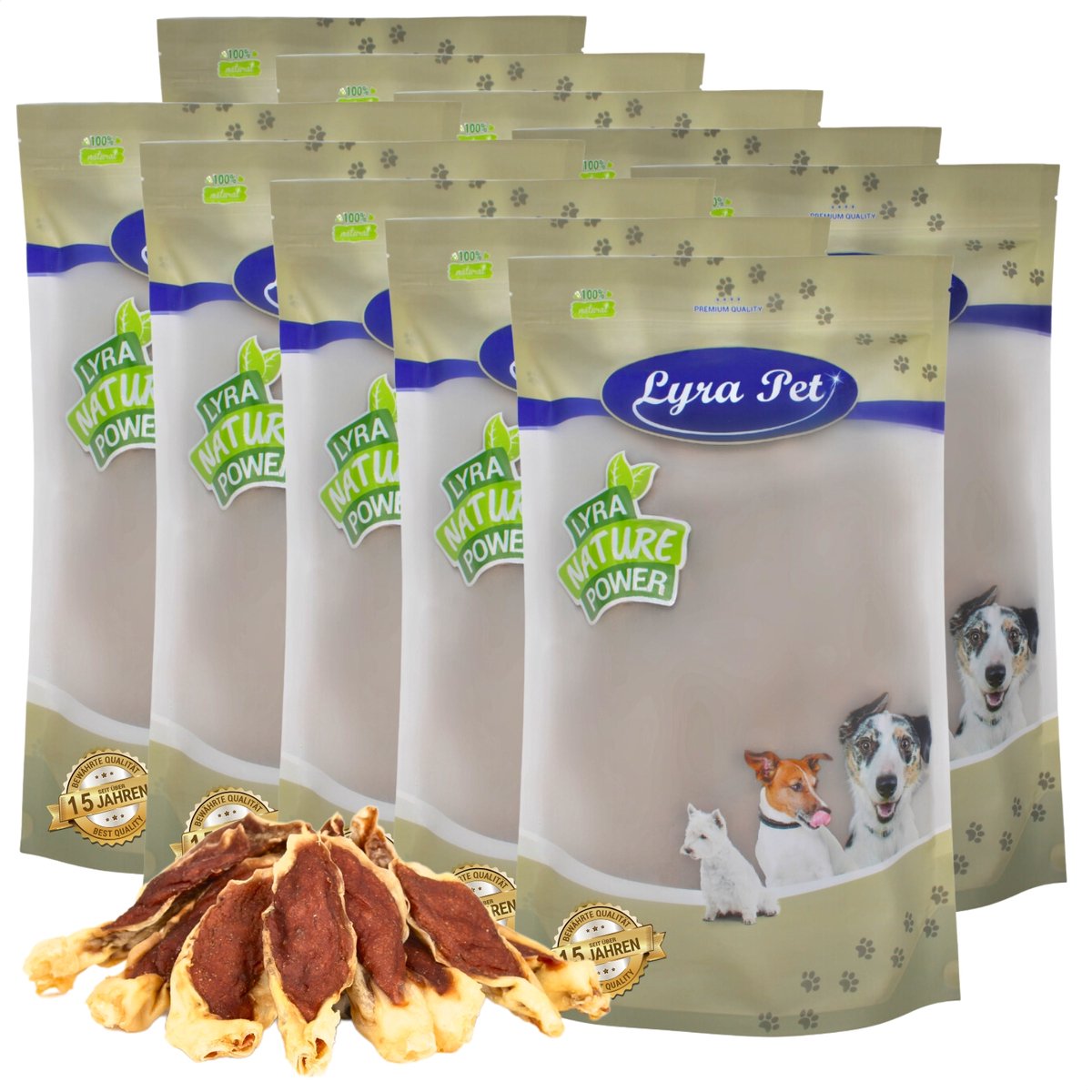 10 kg Lyra Pet® konijnenoren gevuld met kippenvlees