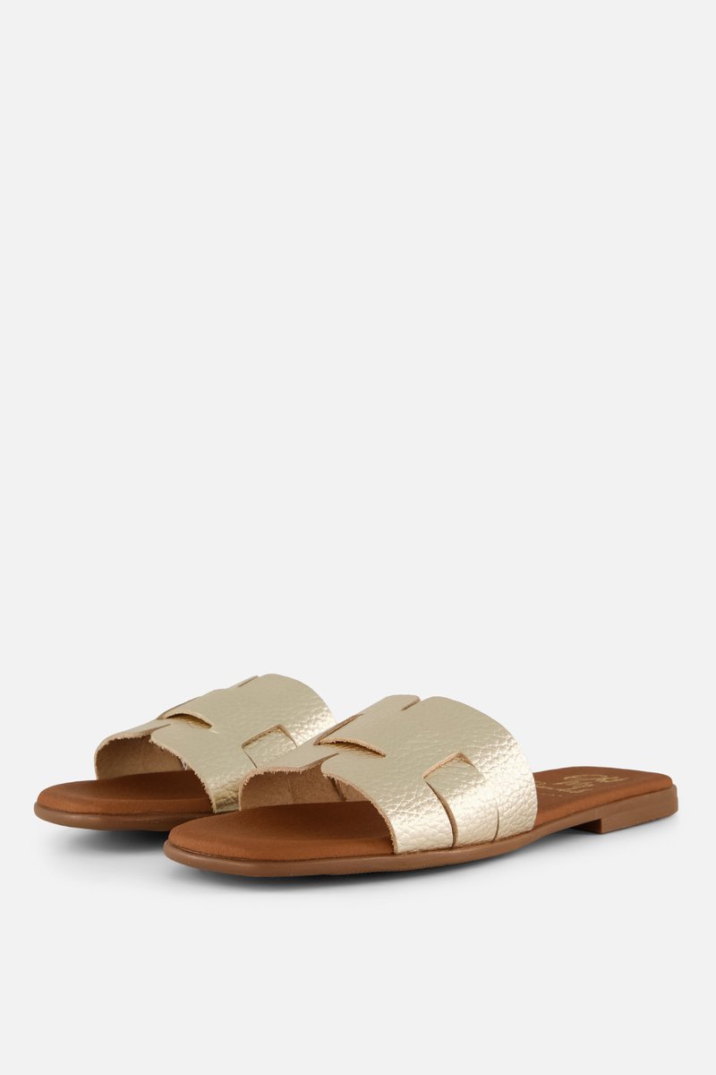 Oh My Sandals Slippers goud Leer - Maat 39