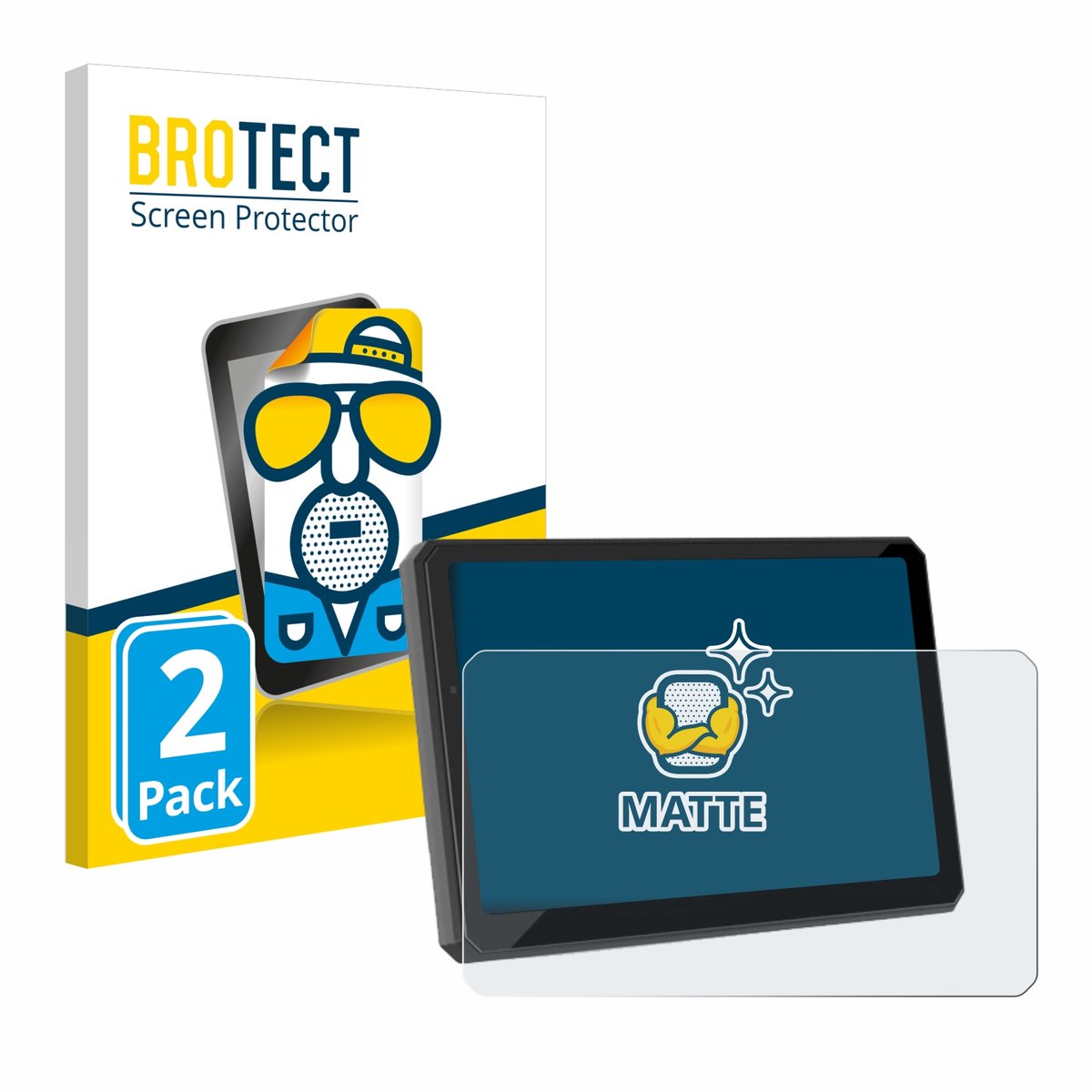 BROTECT - Screenprotector voor Carpuride W712D 7" - Folie Beschermfolie matte 2 Stuks