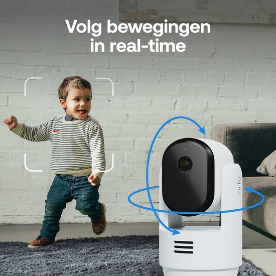 Arlo Essential3 HD PTZ beveiligingscamera voor binnen, 2-Cam van Merkloos — afbeelding 3