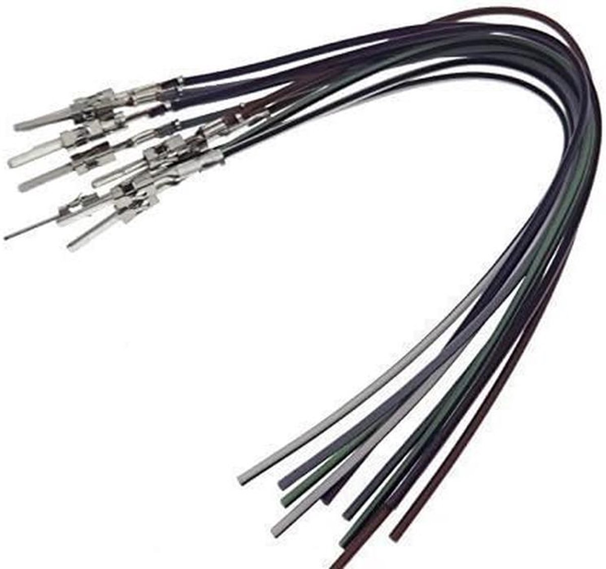 10x Mini ISO Mannelijke Contacten met Kabel voor Auto Radio Aansluiting