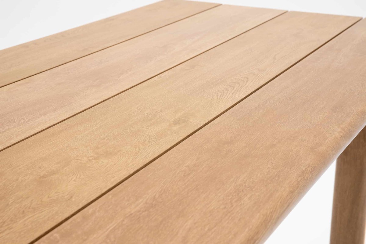 Sens-Line Table de bar Santiago 140cm Aluminium aspect bois