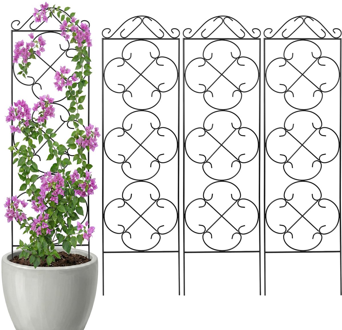 Tuinlatwerk voor Klimplanten - 4 Stuks - 123 cm Hoogte x 31 cm Breedte