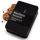 Pot à biscuits Keufens - Noir mat - 22x16x6,5 cm - Boîte à biscuits - Rectangle - Hermétique - Boîte à biscuits - Pot à biscuits - Boîte à biscuits