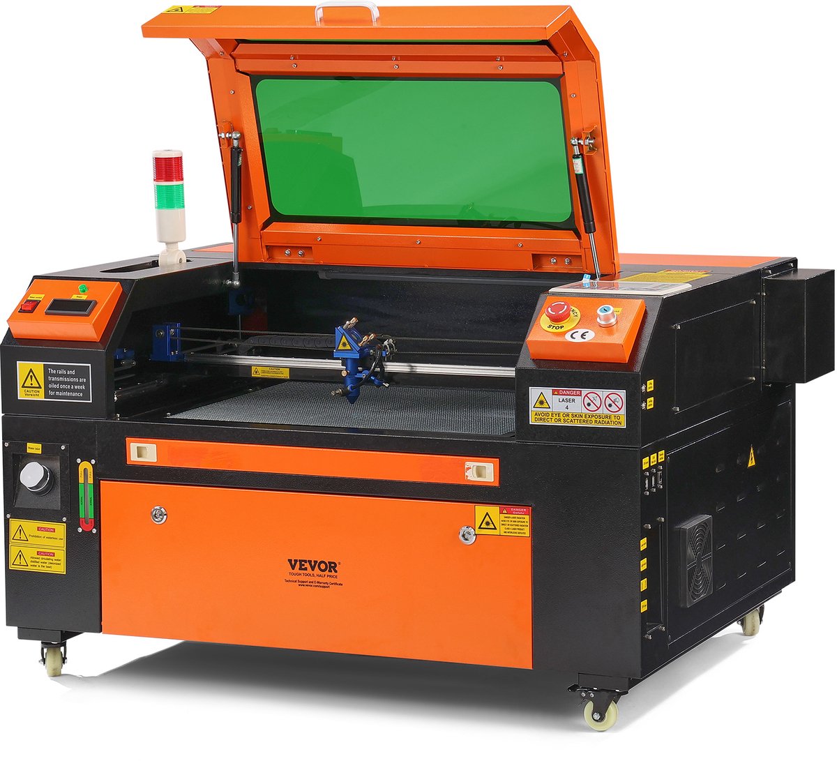 VEVOR Lasergraveermachine Graveerapparaat 60w CO2-Lasergraveermachine 400x600mm Lasersnijdende Lasergraveur