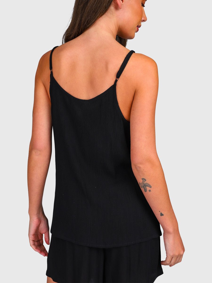 Brunotti Tanyeal Top Dames 100% Viscose Loose Fit Lichtgewicht M Zwart