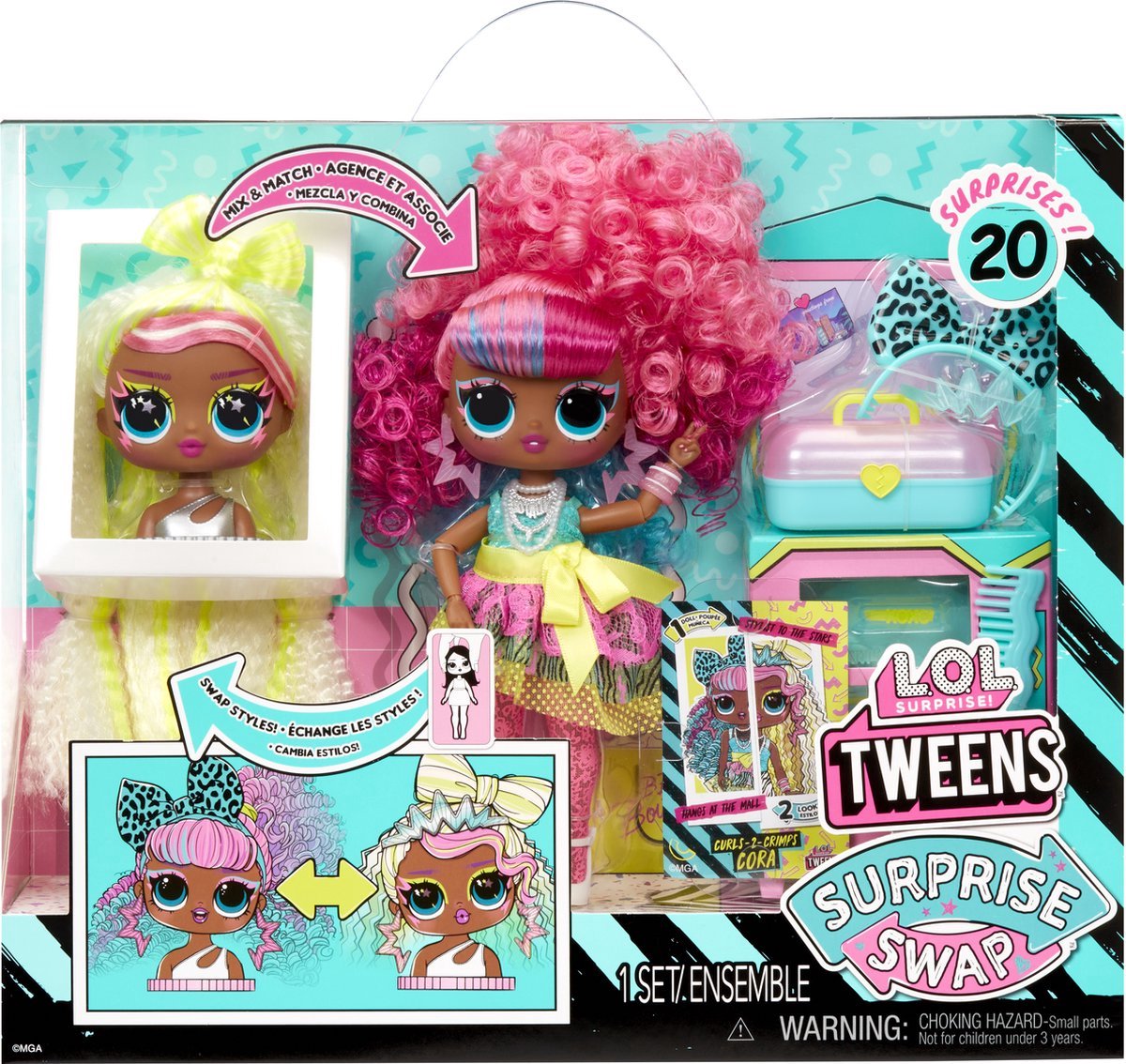 L.O.L. Surprise! Tweens Surprise - 16,5 cm - Swap Modepop - Curls-2-Crimps Cora — afbeelding 13