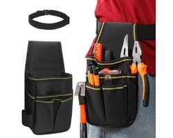 Gereedschapstas voor aan de heup - Gereedschapsriem - Heuptas voor gereedschap - Verstelbare opbergtas voor de bouw - Geschikt voor timmerlieden, aannemers, monteurs, loodgieters, dakdekkers, enz. in de bouw en het onderhoud.