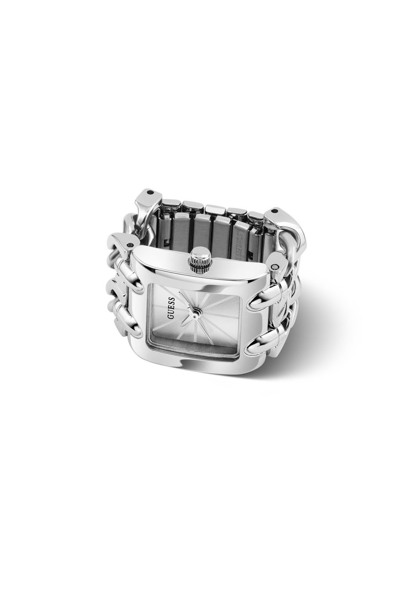 Guess Mod Heavy Metal Quartz Analoog Horloge Silver Tone Kast: 100% Roestvrij Staal | Armband: 100% Roestvrij Staal 18 mm GW1025L1, GW1025L2, GW1079L1, GW1079L2