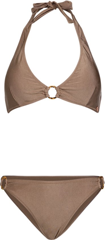 Brunotti - Hollymai-Shine - Bikini Set Shitake - Dames - Halter Bikini Set - 38