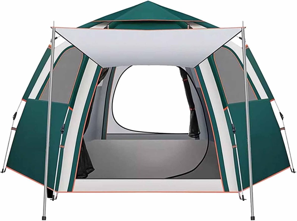 Kampeertent Koepel - Draagbare Tent - Buiten Activiteiten - Goede Ventilatie - 240x210x145cm - Donkergroen