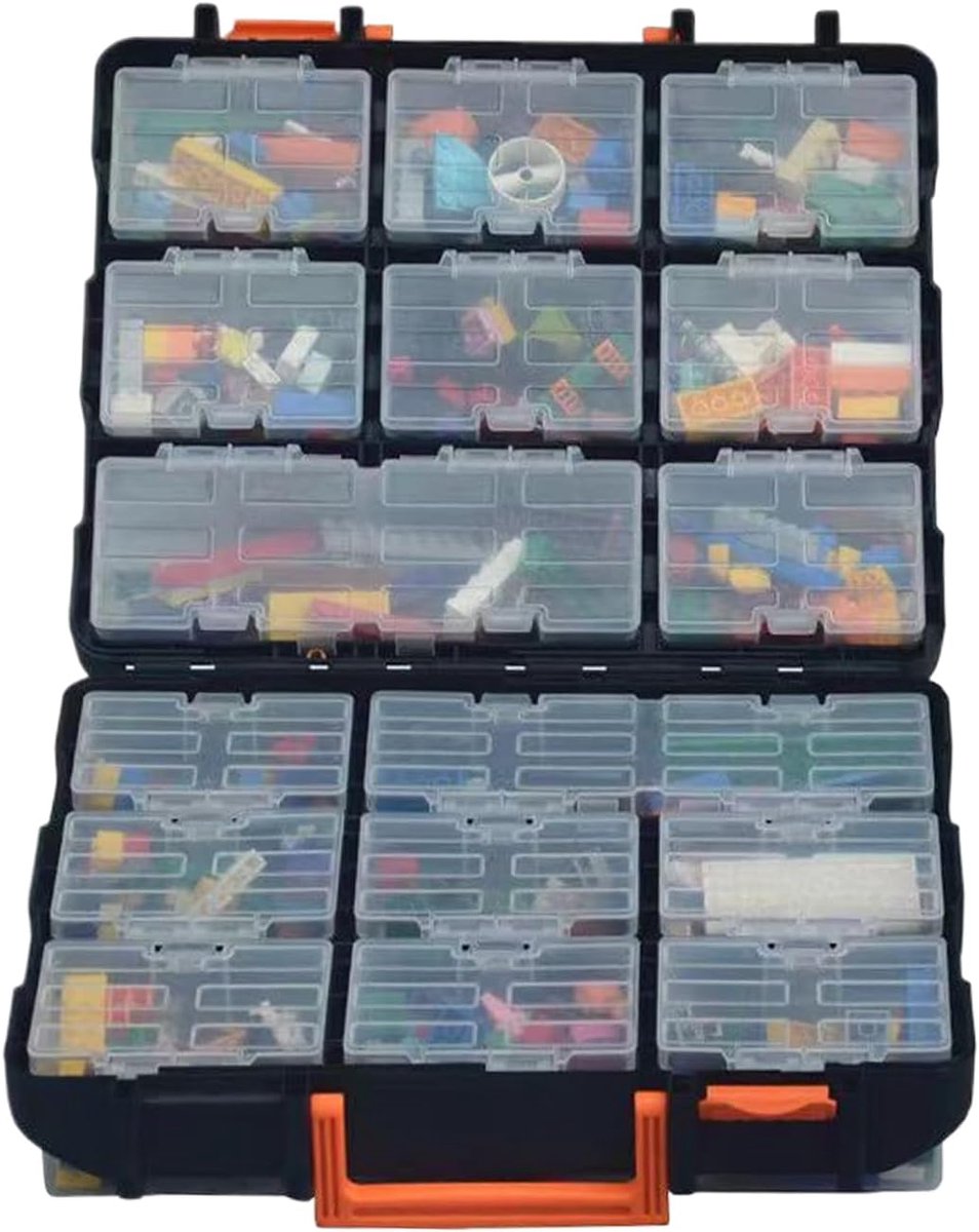 Onderdelen Organizer - Opbergdoos Handvat - Klusjes Thuis - Afneembare Vakken - 36x34x13cm