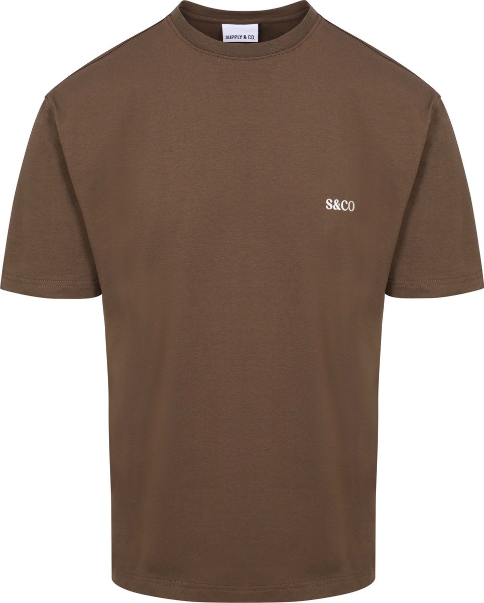 Supply & Co T-Shirt Backprint Bruin - Maat M - Heren - Casual T-shirts