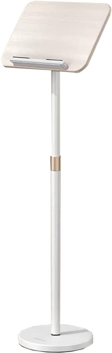 Boekenstandaard - Lezen Houder - Handsfree Lezen - 180° Verstelbaar - Tot 135cm Hoog - Wit
