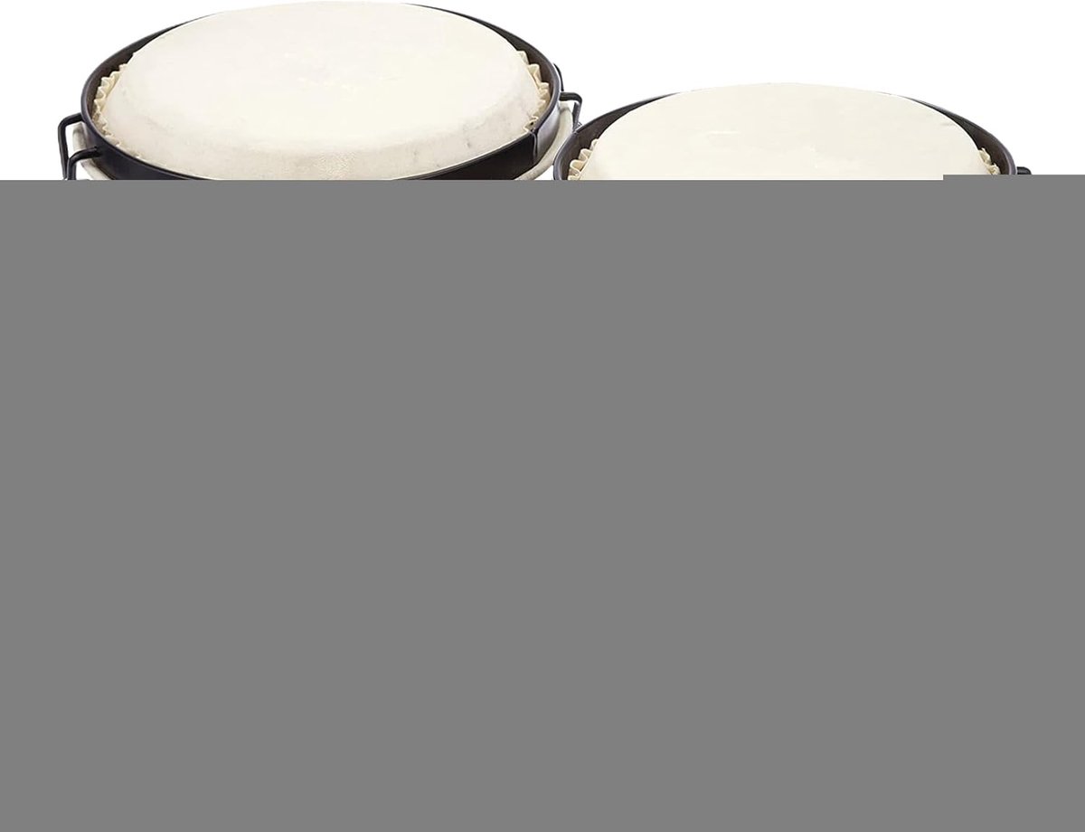 Bongo Trommel - Percussie Instrument - Muziek Maken - Mahonie Hout - 6 en 7 Inch - Houten Kleur