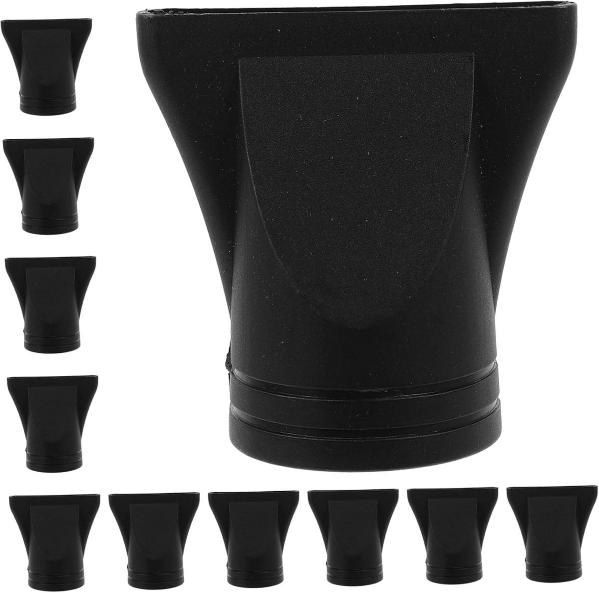 Haardroger Diffuser - Föhn Opzetstuk - Krullen Creëren - Universele Pasvorm - 20 Stuks - Zwart