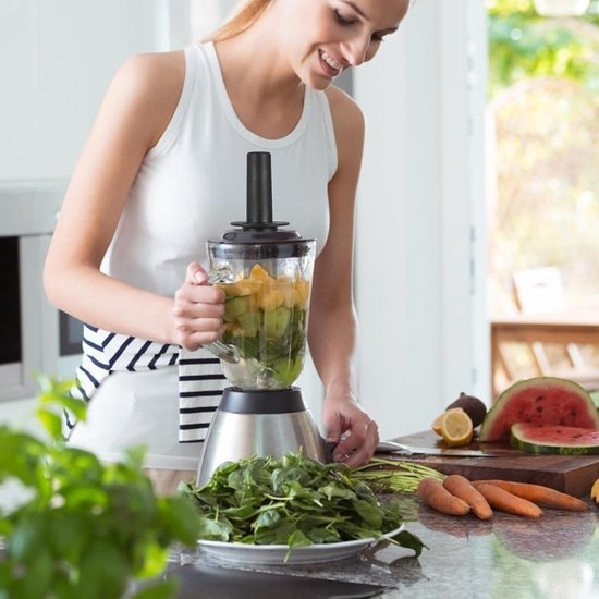 Blender Tamper - Roerstaafje Accessoire - Voedsel Bereiden - Vaatwasserbestendig - 28.5 cm Lengte - Zwart van Merkloos — afbeelding 3