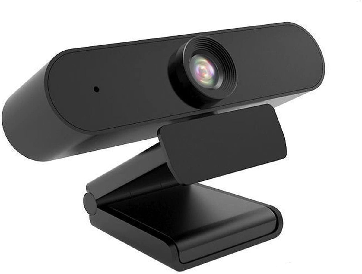 Webcam Met Microfoon - HD Camera - Online Vergaderen - Full HD Resolutie - Plug and Play - Zwart