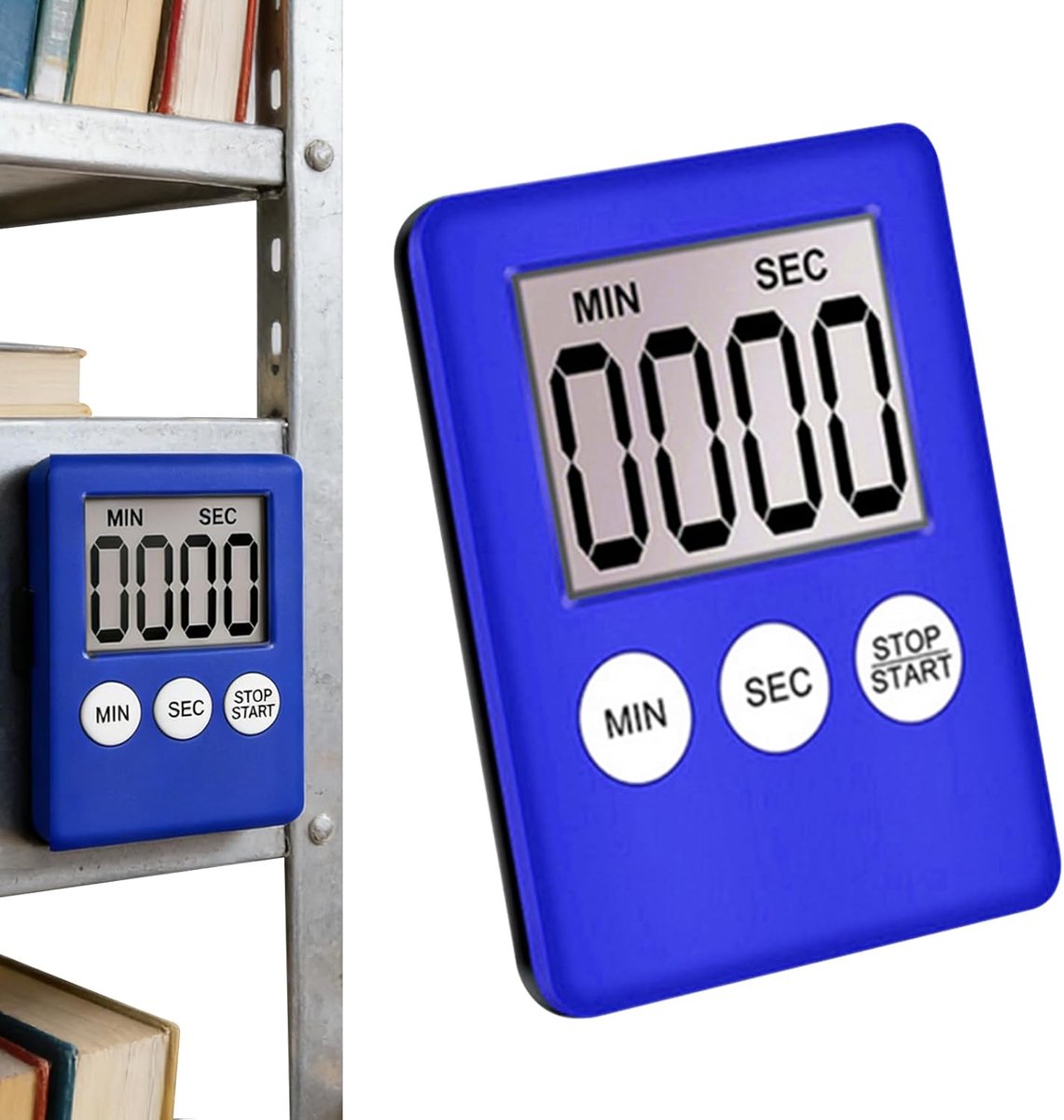 Digitale Kookwekker - Keuken Timer - Nauwkeurig Koken - Magnetische Bevestiging - 7x5.3x0.9cm