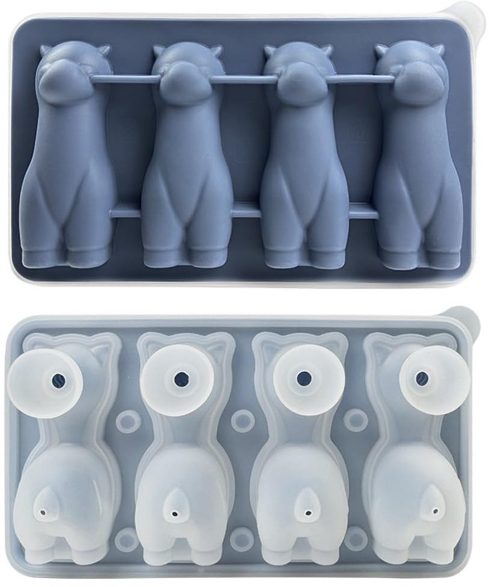 Allecto - ijsblokjesvorm - Alpaca - whisky - cocktail - bourbon - brandewijnvriezer - trechter - siliconen - 3D - vriezer - Alpaca