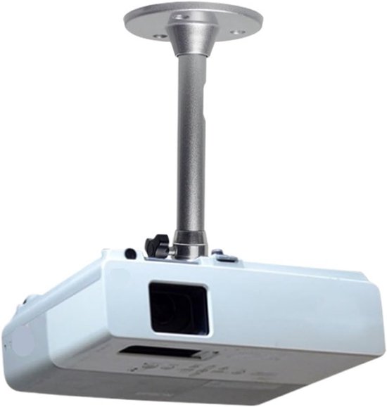 Projector Beugel Metaal | Stabiele Micro Projector Houder 17,5x9x9cm voor Thuisbioscoop en Presentaties Zilver