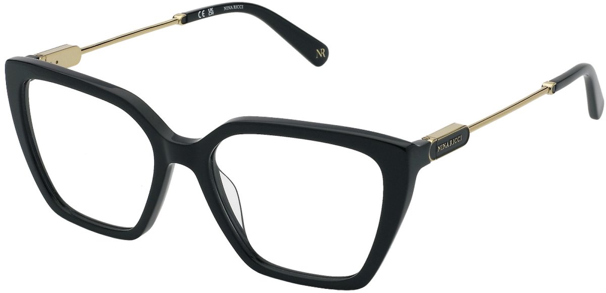 Nina Ricci VNR372 Nero lucido 53/17/135 WOMAN Brilmonturen