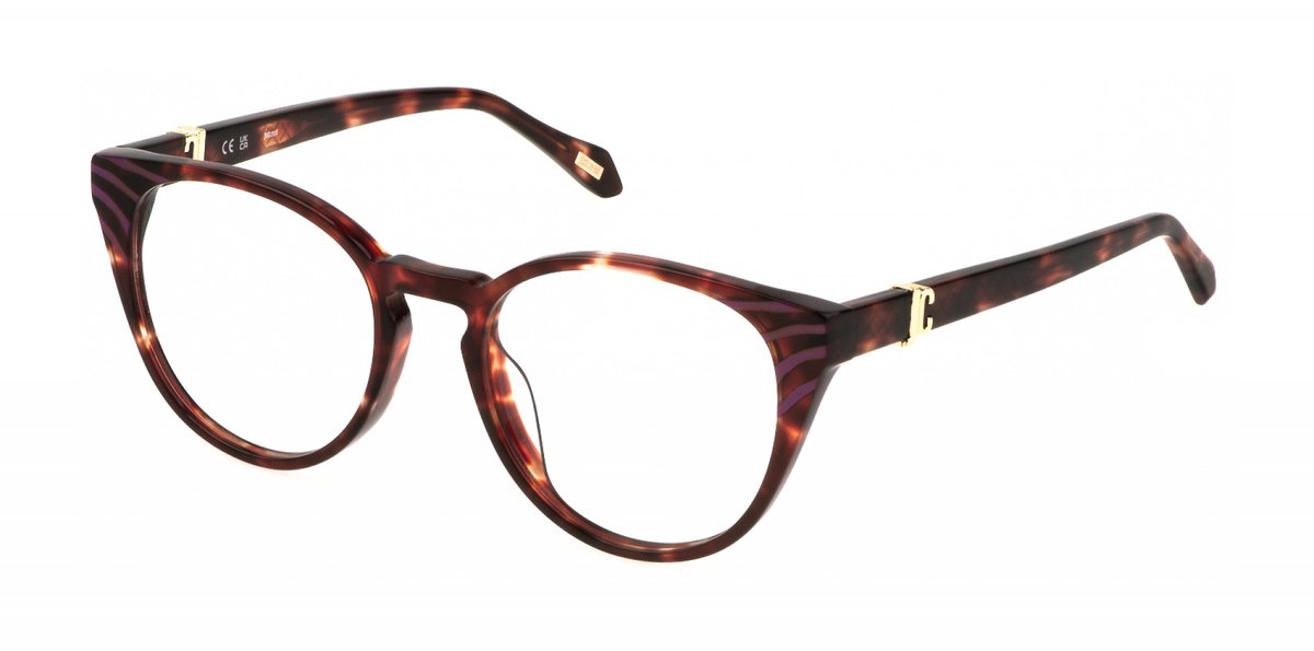 Just Cavalli VJC046V Avana/viola lucido 51/19/140 WOMAN Brilmonturen