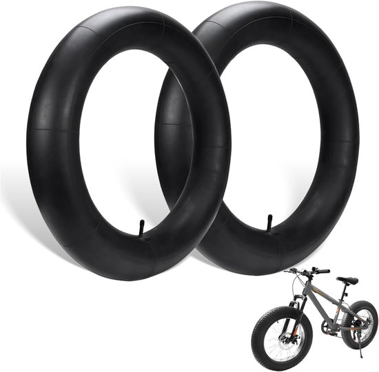 Fatbike binnenband 20×4 inch butyl rubber AV35 ventiel reserveband mountainbike reparatie