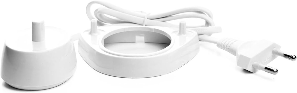 Elektrische Tandenborstel Oplader - Universele Lader - Opladen Mondverzorging - Inclusief Borstelhouder - 08 Meter Snoer - Wit