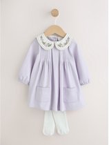 Next - Meisjes - Geweven babyjurk met kraag en maillot - Paars