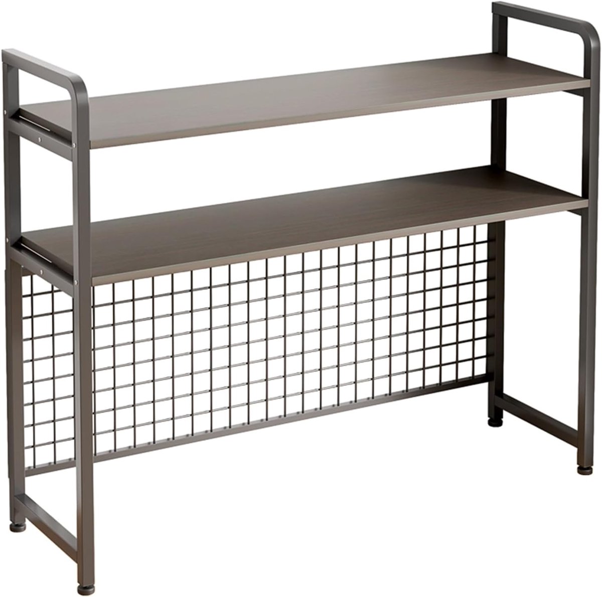 Bureau Organizer - Boekenplank - Ruimte Besparen - 2 Laags Ontwerp - 55-115cm Breed - Zwart