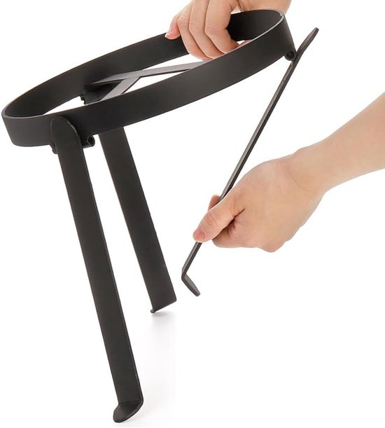 Kampvuur Statief - Opvouwbaar Grillrek - Open Koken - Zwaar Belastbaar - 30x30x6 cm - Zwart — afbeelding 5