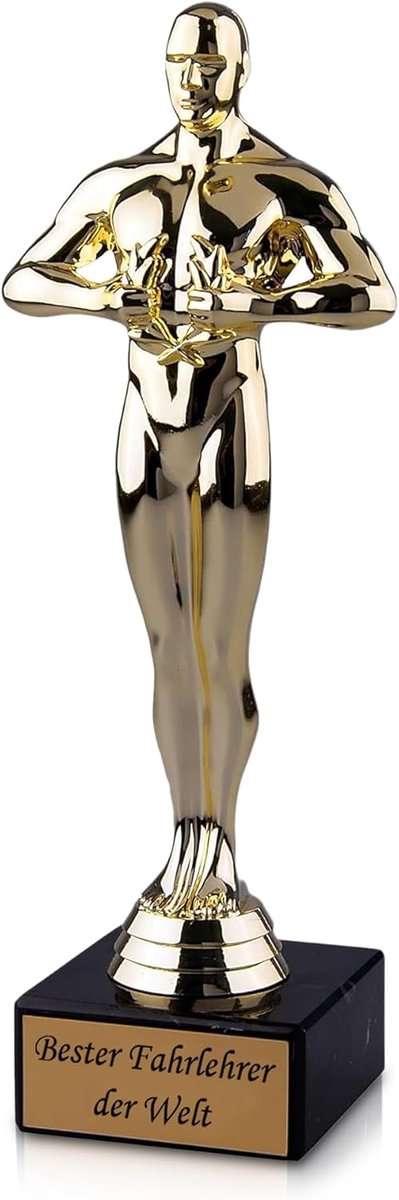 Winnaarsbeker Rijleraar - Onderscheiding - Cadeau - Glanzende finish - 24 cm hoog