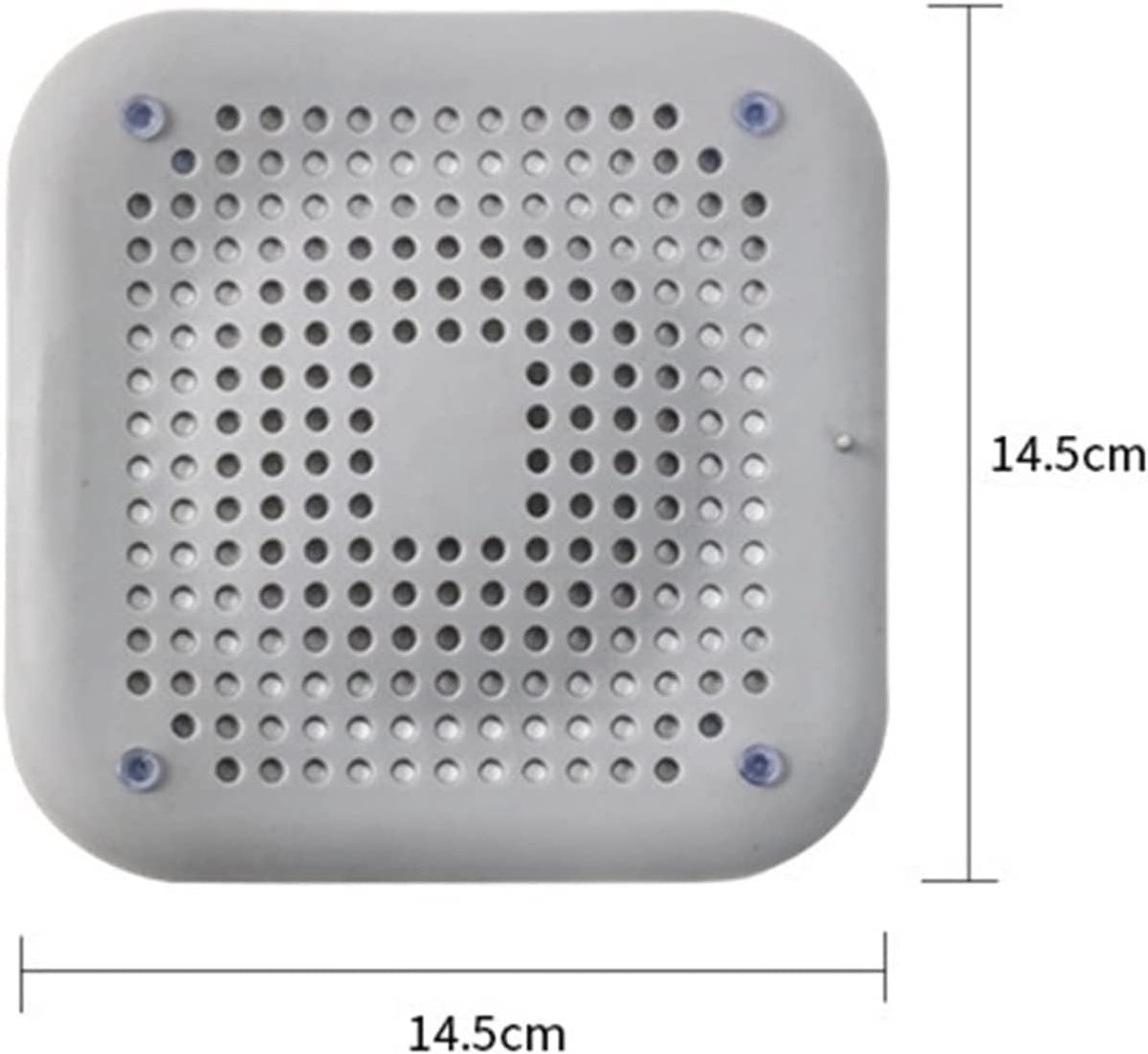 Afvoer Haarfilter - Doucheputje Vanger - Voorkomt Verstoppingen - Flexibel Siliconen Materiaal - Universele Pasvorm - Grijs